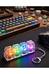 Işıklı Mekanik Tuş Anahtarlık Klik Sesli Stres Oyuncağı Fidget-1