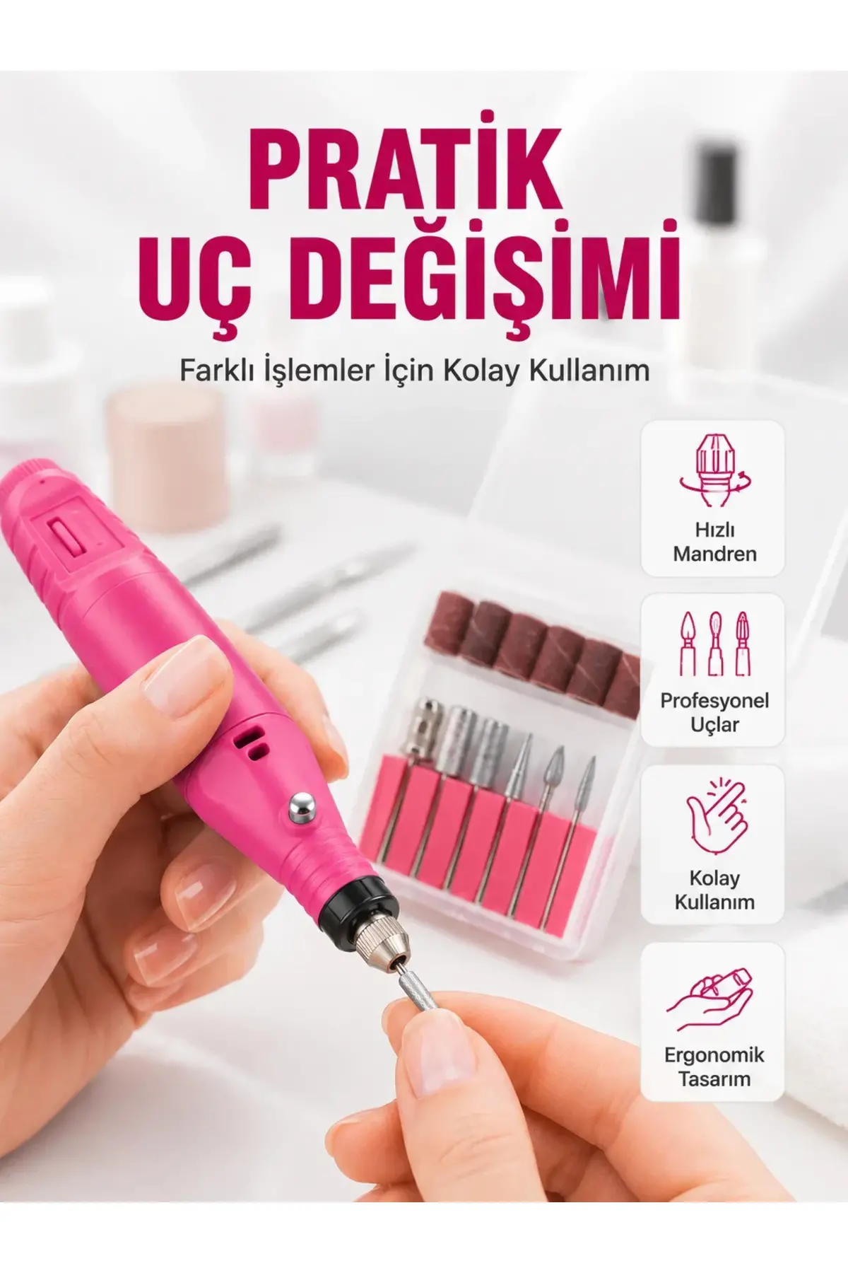 12v Çok Fonksiyonlu Tırnak Bakım Cihazı Yeni Nesil