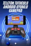 Joystik Gamepad Bluetooth Telefon Tutucu Oyun Kolu Telefon Android Uyumlu-1