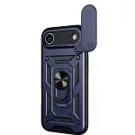 Apple İphone 17 Air Pars Lens Yüzüklü Silikon - Lacivert-2