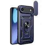 Apple İphone 17 Air Pars Lens Yüzüklü Silikon - Lacivert-1