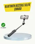 Bluetooth Selfie Çubuğu – Katlanabilir, Uzaktan Kumandalı-1