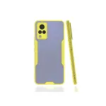 Vivo V21 Kılıf Platin Silikon - Sarı-3