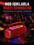 20W Güçlü Ses Çift Sürücülü RGB LED Işıklı Bluetooth 5.3 Hoparlör-1