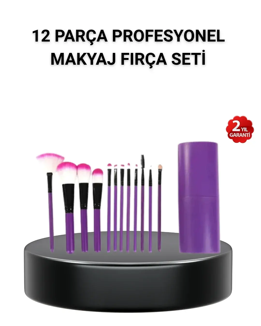 12’li Profesyonel Makyaj Fırça Seti – Dökülmeyen Yumuşak Kıllı, Ergonok Tasarım