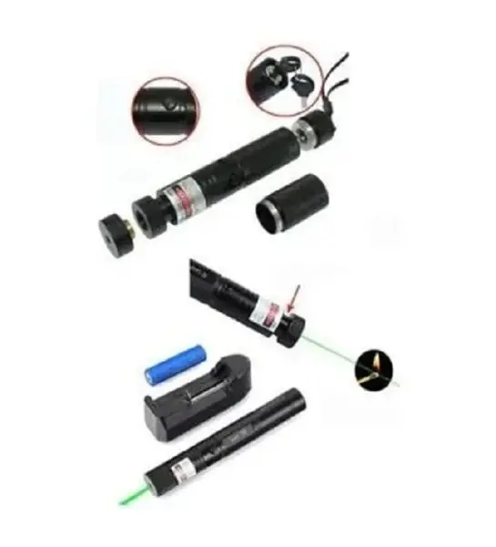 Şarjlı Turbo Yeşil Lazer Pointer Kibrit Yakabilen Güç 1000mw