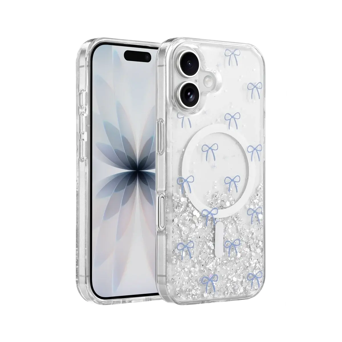 Onegif Apple İphone 17 sk Simli Magsafe Kapak - Desen 3