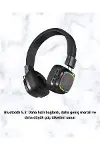 Kablosuz RGB Işıklı Katlanabilir Bluetooth Kulak Üstü Kulaklık-3