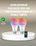 Akıllı 9W RGBW LED Ampul, tasaruflu romantik ışıklı-1