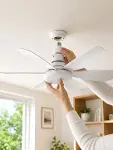Uzaktan Kumandalı LED Tavan Vantilatörü Yüksek Aydınlatma Güçlü Esinti Süper Sessiz Çalışma Özellikl-3
