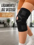 Ligamentli Sporcu Dizliği Patella Destekli Ayarlanabilir Bantlı Diz Koruyucu-1