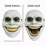 Hareketli Çene Mekanizmalı Korku Maskesi Yeşil-1