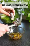 Hazneli Paslanmaz Metal Sarımsak ve Zencefil Ezici Doğrayıcı-1