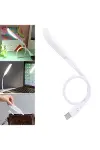 USB Girişli 14 Ledli 3 Kademeli Dokunmatik Masa/Kitap Okuma Lambası Ledi Beyaz-1