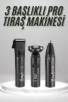 Dijital Göstergeli 3 Başlıklı Tıraş Makinesi Islak Kuru Lazer Öncesi Günlük-1