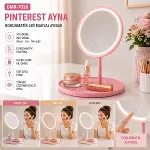 Yuvarlak 3 Kademe Dokunmatik Led Makyaj Aynası Beyaz-sarı-günışığı-3