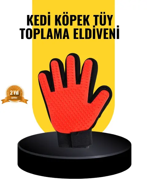 Kedi ve Köpekler İçin Tüy Toplama Eldiveni – Yumuşak Silikonlu Masaj Eldiveni