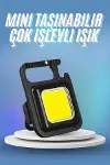 Işıldak USB Şarjlı Cep El Feneri Taşınabilir Mini Led Işık Çok Fonksiyonlu-2