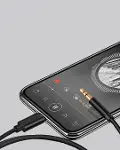 Lightning Girişli Cihazlar İçin 3.5mm Aux Ses Kablo Dönüştürücü 1M-2