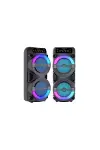 Taşınabilir Bluetooth Hoparlör RGB Işık Efektli Stereo Ses-7