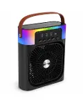 USB Şarjlı Masaüstü Sprey Fan Taşınabilir Serinletici RGB Işıklı Mini Klima-3