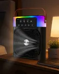 USB Şarjlı Masaüstü Sprey Fan Taşınabilir Serinletici RGB Işıklı Mini Klima-1