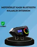 500mAh Bataryalı Bluetooth 5.4 İnterkom LED Ekranlı FM Destekli-1