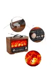 Retro Şömine Tasarımlı Bluetooth Hoparlör FM Radyo USB TF Kart Müzik Çalar-5