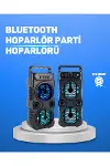 Kablosuz LED Işıklı Bluetooth Hoparlör – FM Radyolu, Mikrofon Girişli-1
