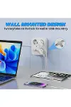 Akım Korumalı Anahtarlı Priz - 3x Priz - 2x Usb - 2x Type-c - 2 Mt Kablo Hızlı Şarj Özellikli Siyah-4