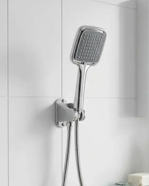 Siyah Duş Seti El Duşu Başlığı Spiral Hortum ve Duvar Askısı Banyo Duş Seti