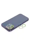 Apple iPhone 12 Pro Max Renkli Kamera Lens Koruma Cam - Yeşil-Sarı-1
