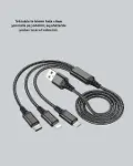 Evrensel 3 Başlıklı Şarj Kablosu – iPhone Huawei Samsung İçin-5