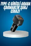 Araç İçi Hızlı Şarj Soketi 38W Oto Çakmaklık Type-C Araba Çakmaklık-1
