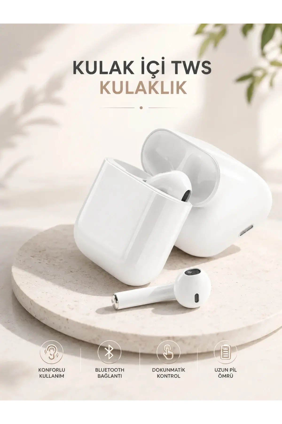 Yeni Nesil HD Ses ve Dokunmatik Kontrol Akıllı ve Şık Bluetooth Kulaklık