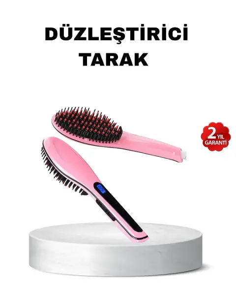 Dijital Ekranlı Serak Saç Düzleştirici Tarak – 5 Kademeli Isı Ayarı, İyon Kontrollü