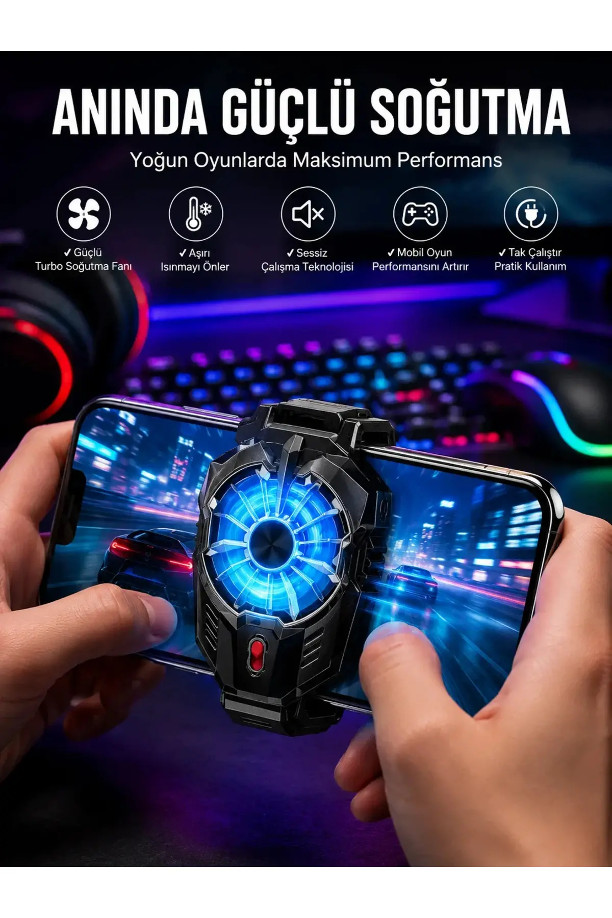 Telefon Soğutucu Fanlı Güçlü Motor Radyotör Soğutucu