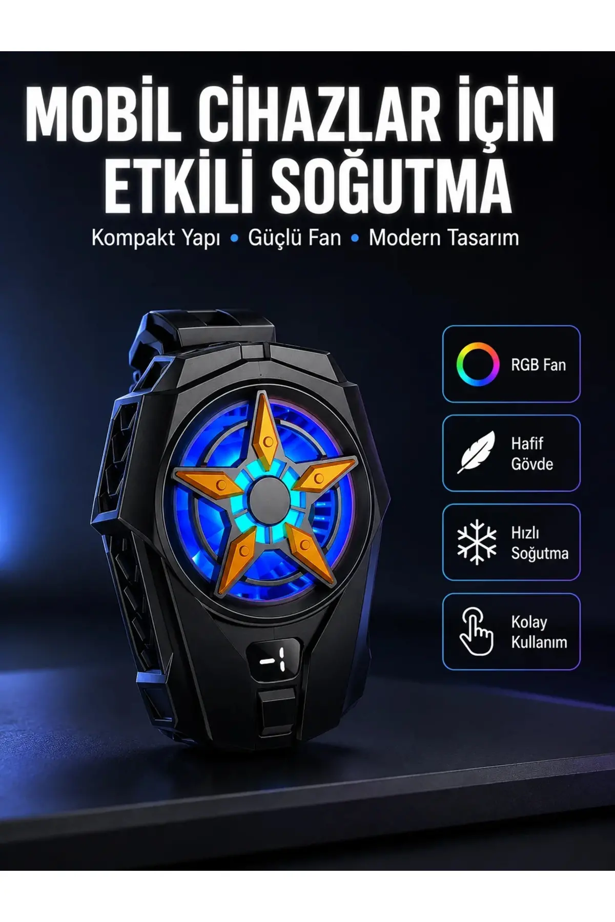 Evrensel Uyumlu Type-C Şarjlı Cep Telefonu Radyatörü Yeni Nesil