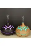Aroma Difüzör Gece Işığı 7 Led DESENLİ Nemlendirici Kumandalı Buhar Makinesi 550 ml-5