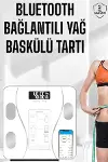 Akıllı Tartı Dijital Baskül Yağ Su Kas Vücut Kitle Kilo Ölçer Tartı-1