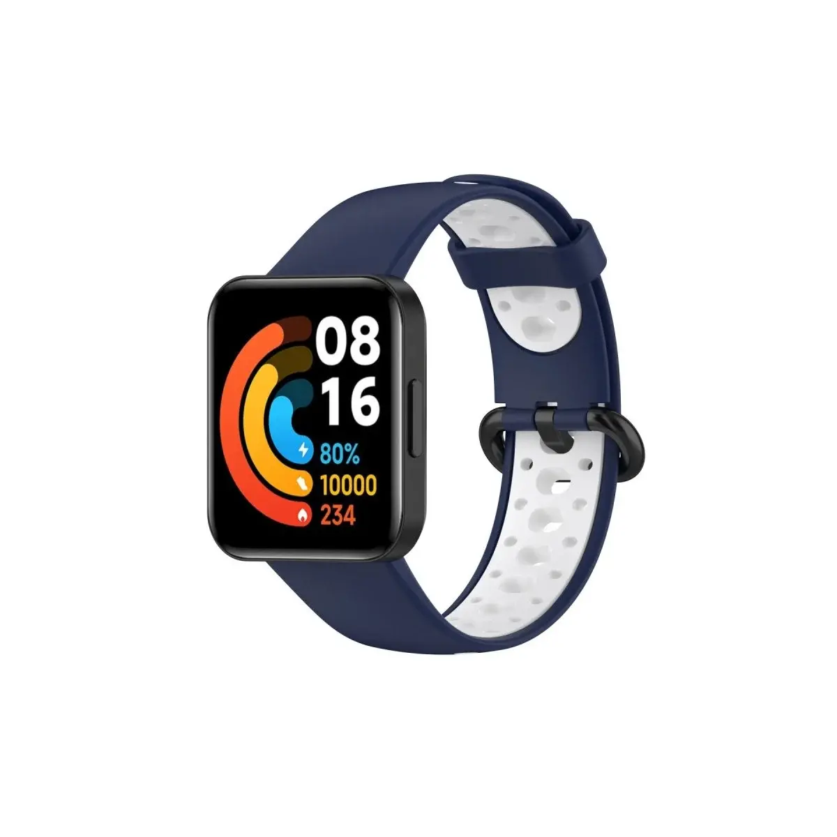 Xiao Red Watch 2 Spor Delikli Kordon - Lacivert-beyaz