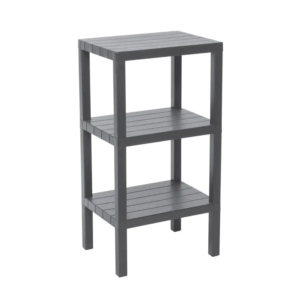 3 RAFLI GRİ MODÜLER ÜNİTE PLASTİK 38x29x74 cm (4745)
