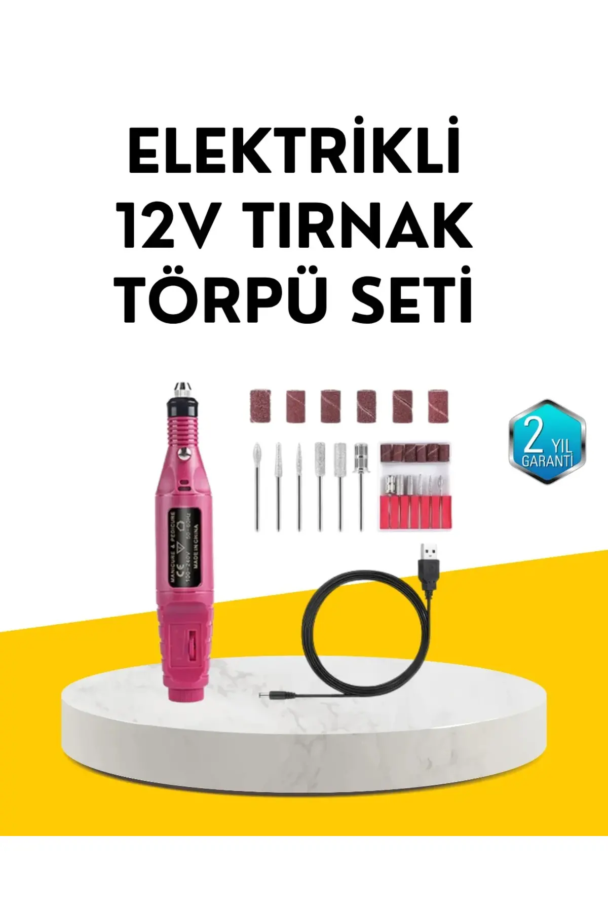 USB Şarjlı Çok Fonksiyonlu Tırnak Bakım Cihazı