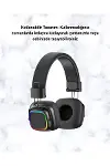 Bluetooth 5.3 Rainbow Işıklı Kulak Üstü Kablosuz Kulaklık-1
