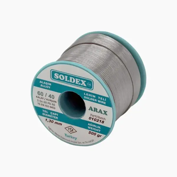 Arax 60-40 Lehim Teli 500 Gr 1 Mm - Sn:60 / Pb:40