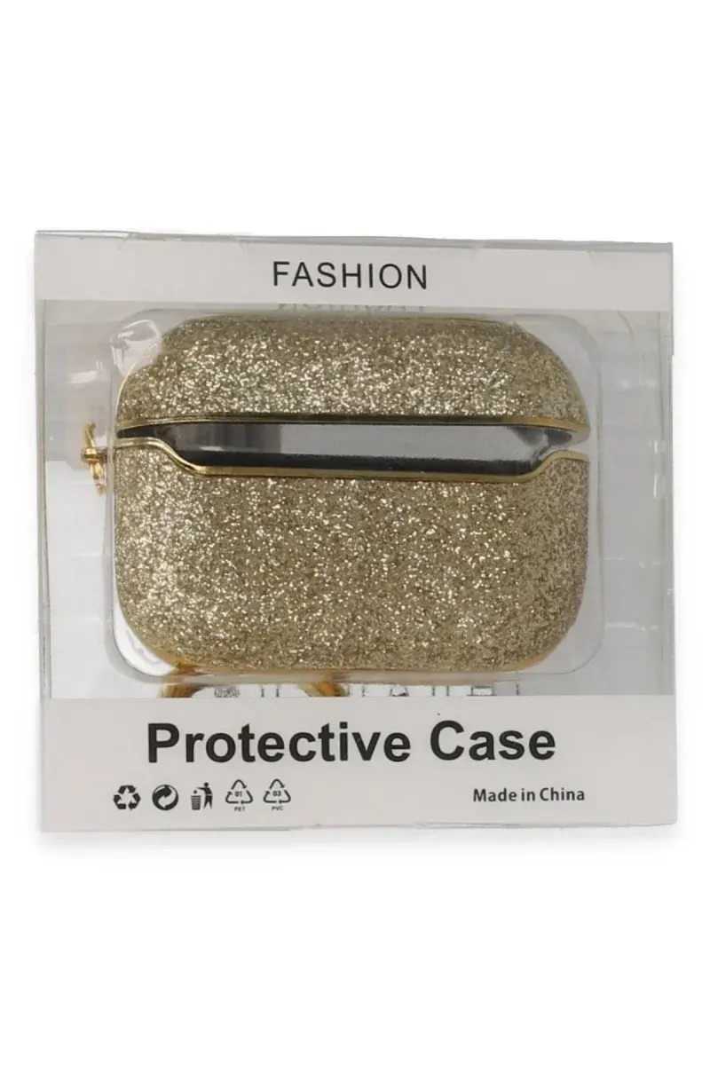 Apple Airpods 3 (3.nesil) Spell Simli Kılıf - Gold