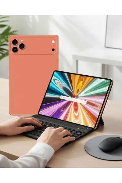 Android Tablet Klavyeli Set Stylus Kalem Kılıf Cam Dahil