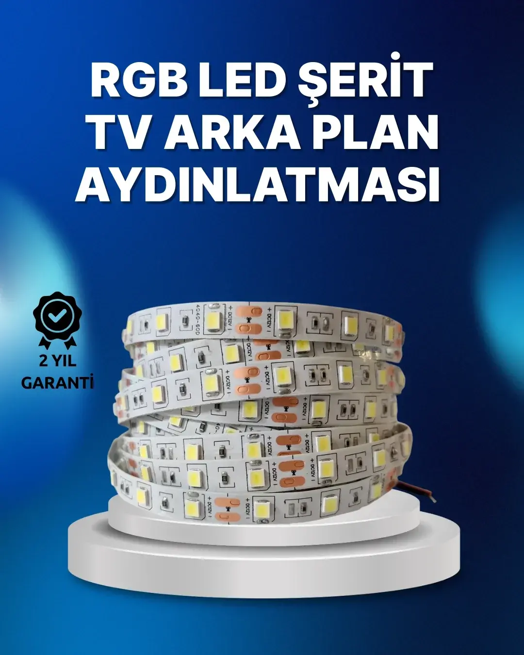 RF Kumandalı Renk Değiştiren TV LED Şerit 2MT