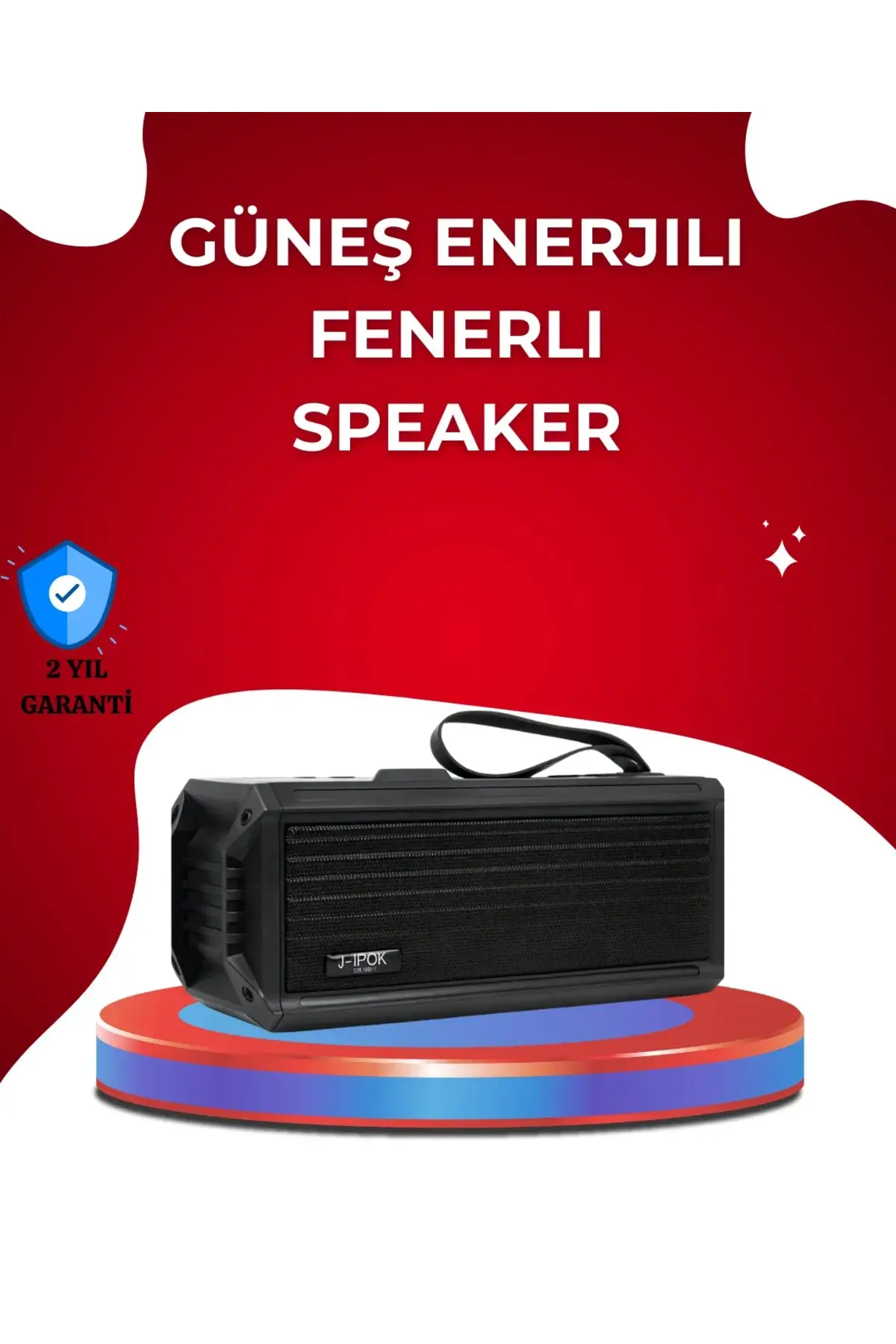 J-IPOX P520 Solar Enerjili Bluetooth Hoparlör FM Radyolu 8W Ses