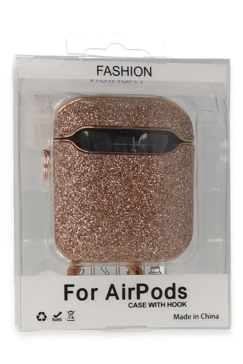 Apple Airpods 2 (2.nesil) Spell Simli Kılıf - Rose Gold